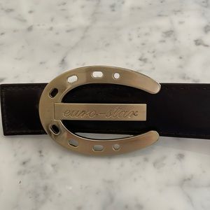 EuroStar dark brown leather belt